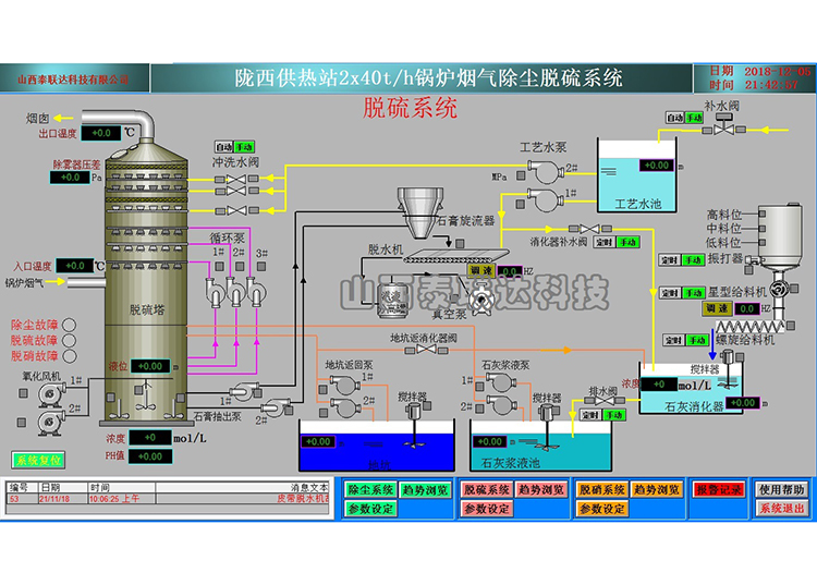 锅炉烟气脱硫系统
